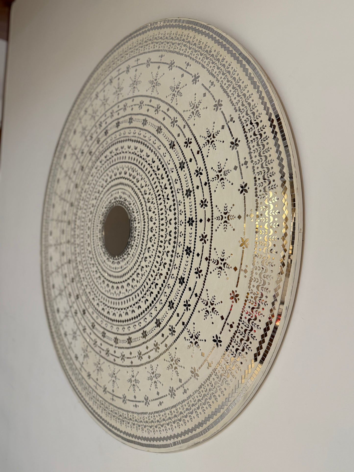 Hand Made Wall Hanging | 5000+ Micro/Small Mirrors | 4 ft x 4 ft x 1 inch